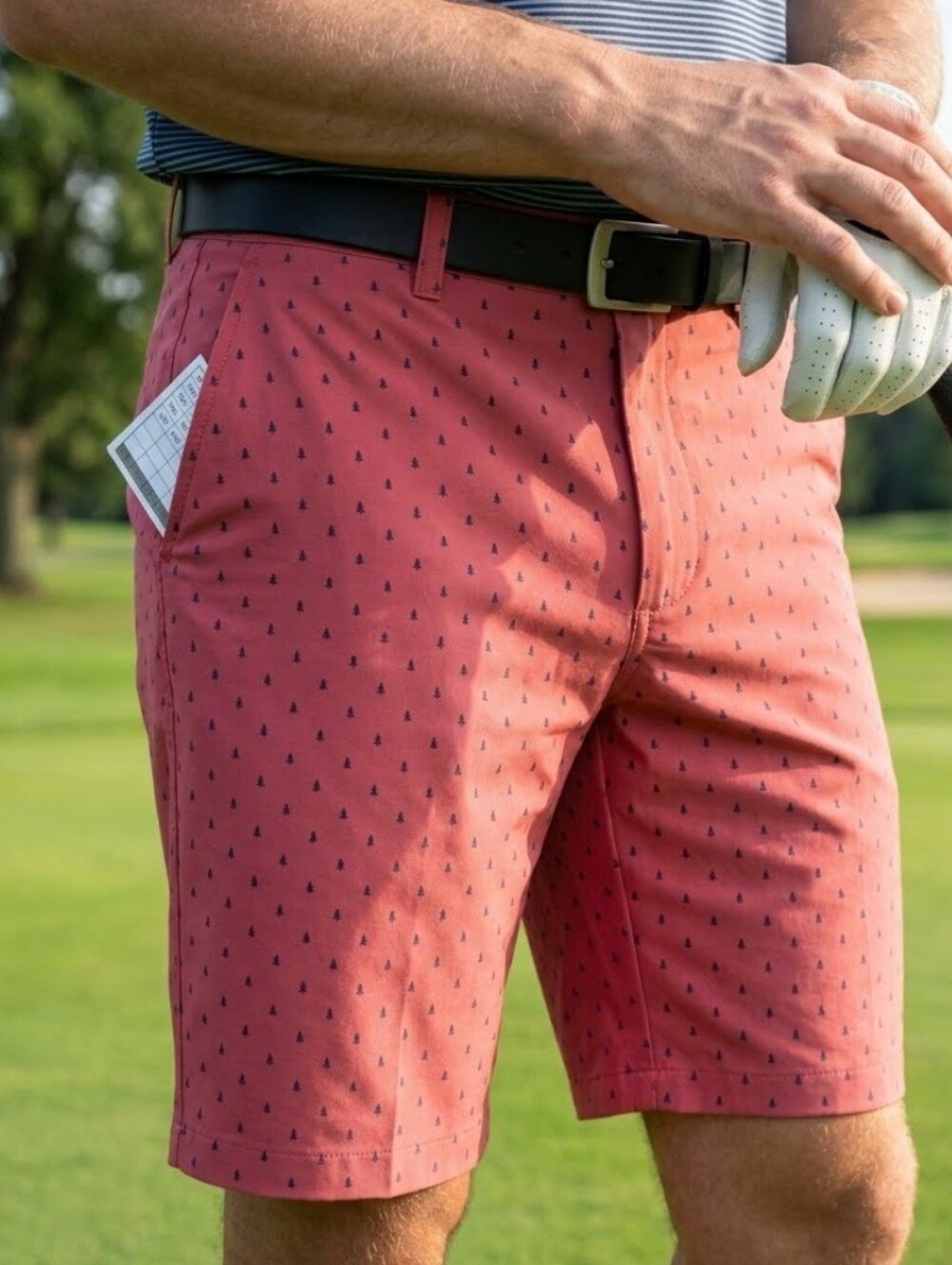 ADIDAS GOLF Mens 36 ULT Pine Tree Print Shorts Wild Pink